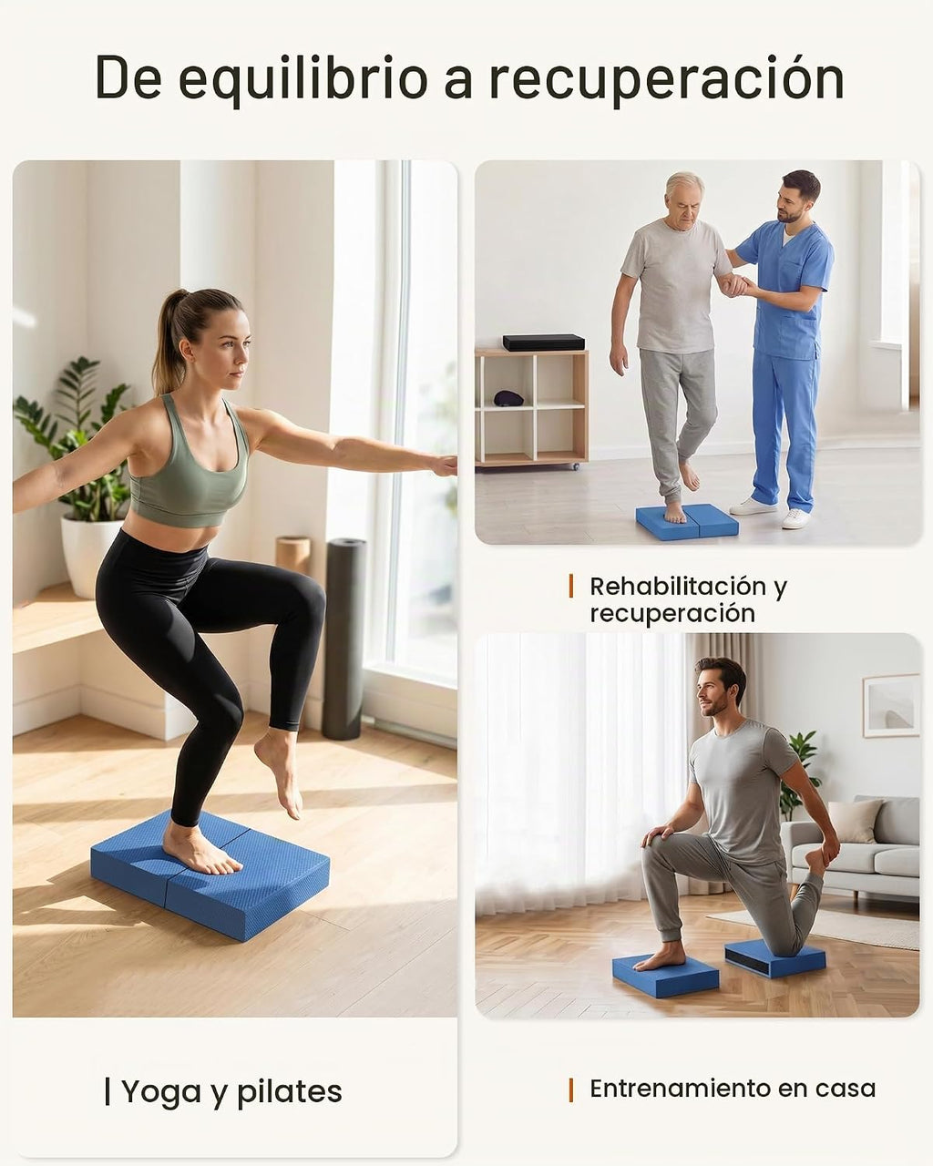 StrongTek 2-en-1 Almohadilla de Equilibrio de Espuma y Rodillera, tallas de 15,8 o 19 pulg.