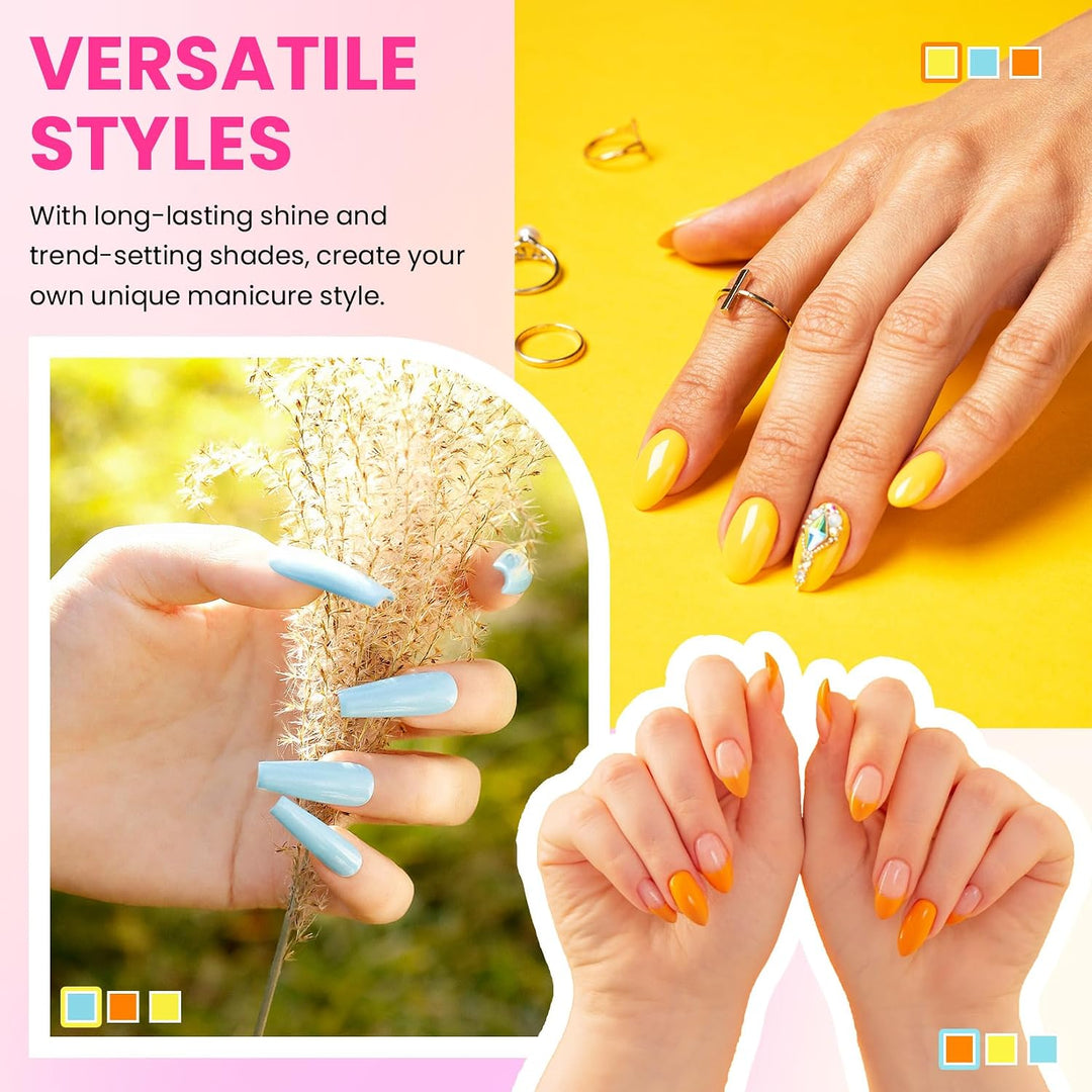 VANREESA - Juego de 24 esmaltes de gel para uñas, 21 colores con ca...