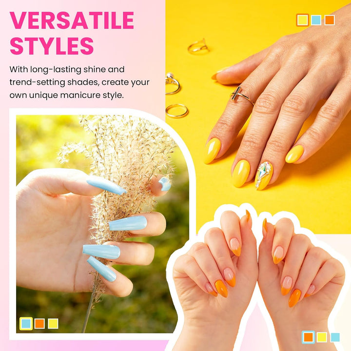 VANREESA - Juego de 24 esmaltes de gel para uñas, 21 colores con ca...