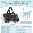 PETSFIT Transportador de gatos suave con hebillas de seguridad patentadas