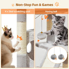 Taoqimiao Árbol para gatos, torre de gato de 38.5 pulgadas para gatos de