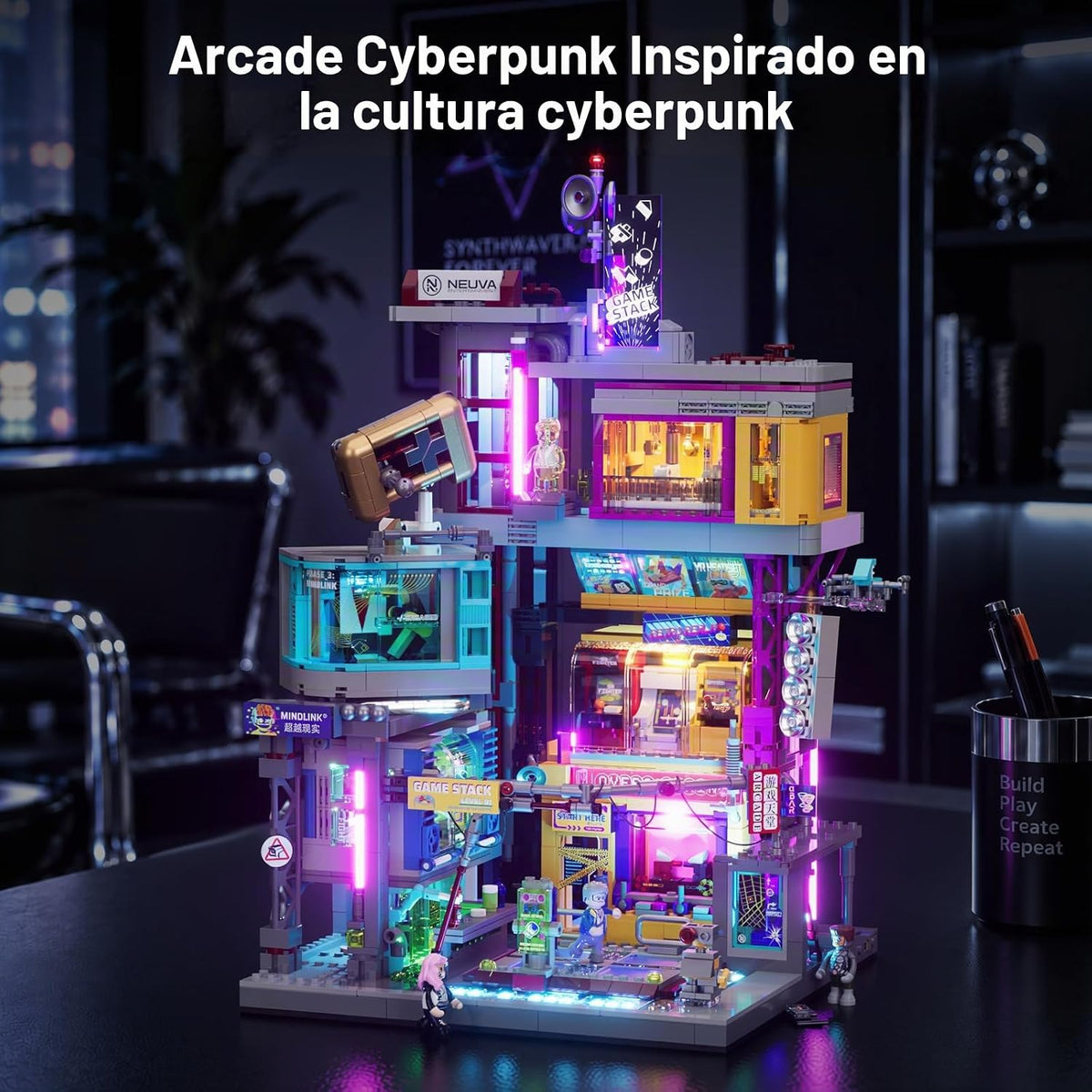 Lumibricks Cyberpunk Game Stack Lighting-Building-Bricks Set - 2580 Pcs