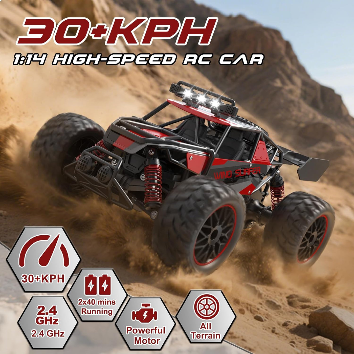 Scientoy Auto de control remoto 114 30KM/H de alta