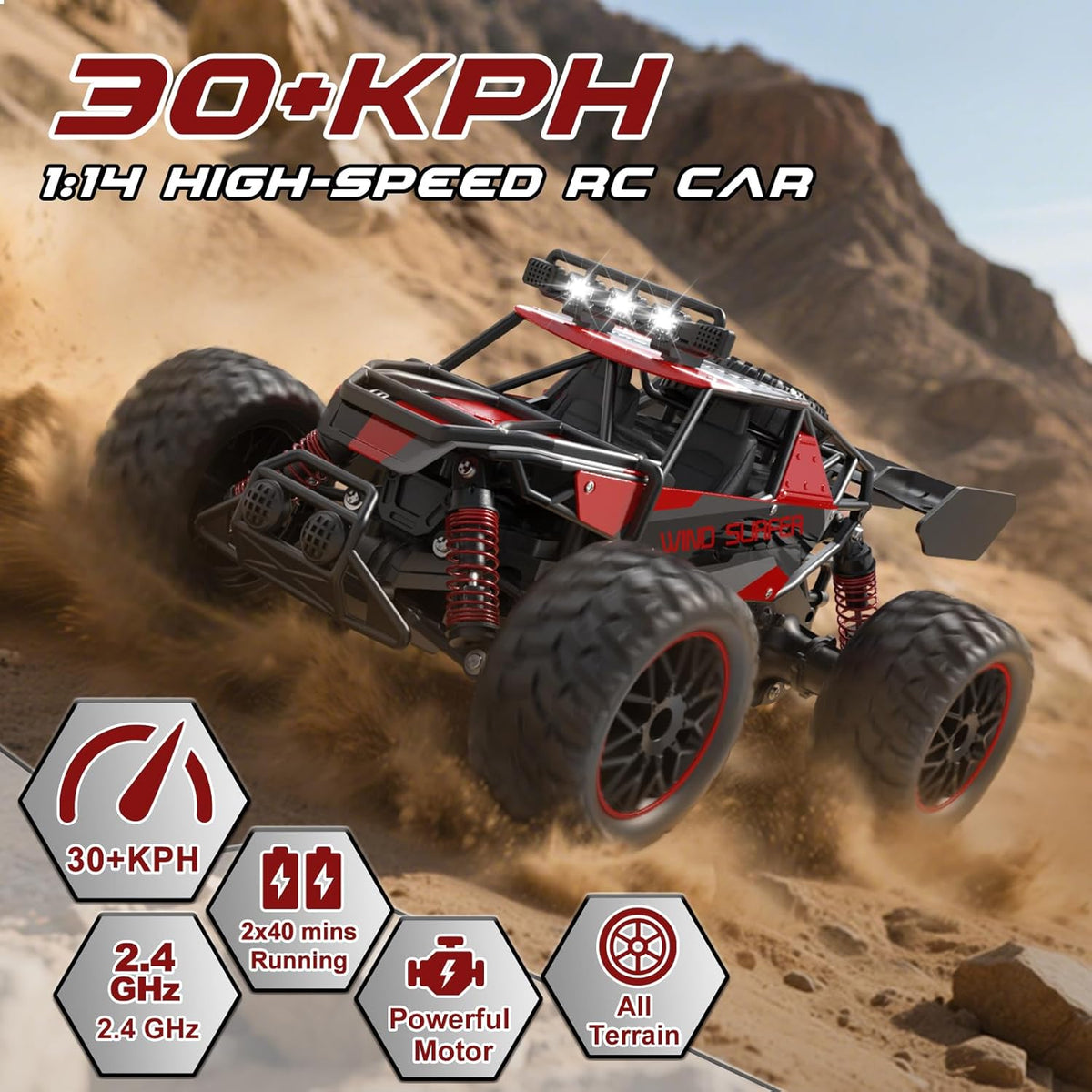 Scientoy Auto de control remoto 114 30KM/H de alta