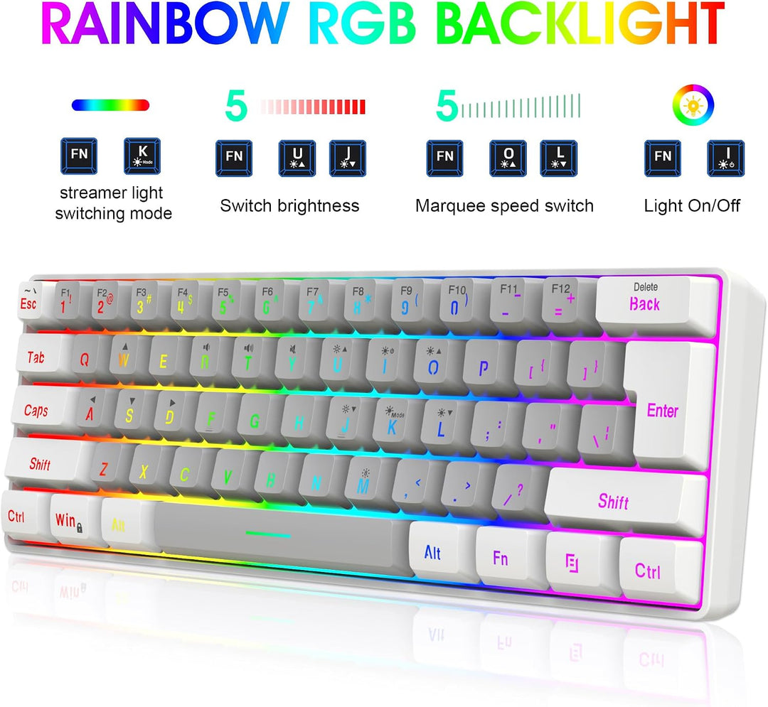 Snpurdiri Combo de teclado y mouse inalámbricos para juegos de 2.4G...