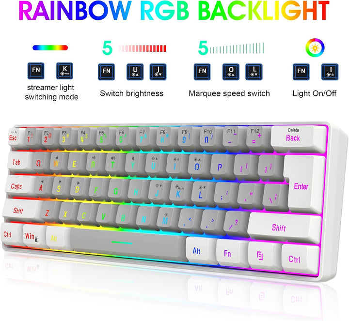Snpurdiri Combo de teclado y mouse inalámbricos para juegos de 2.4G...