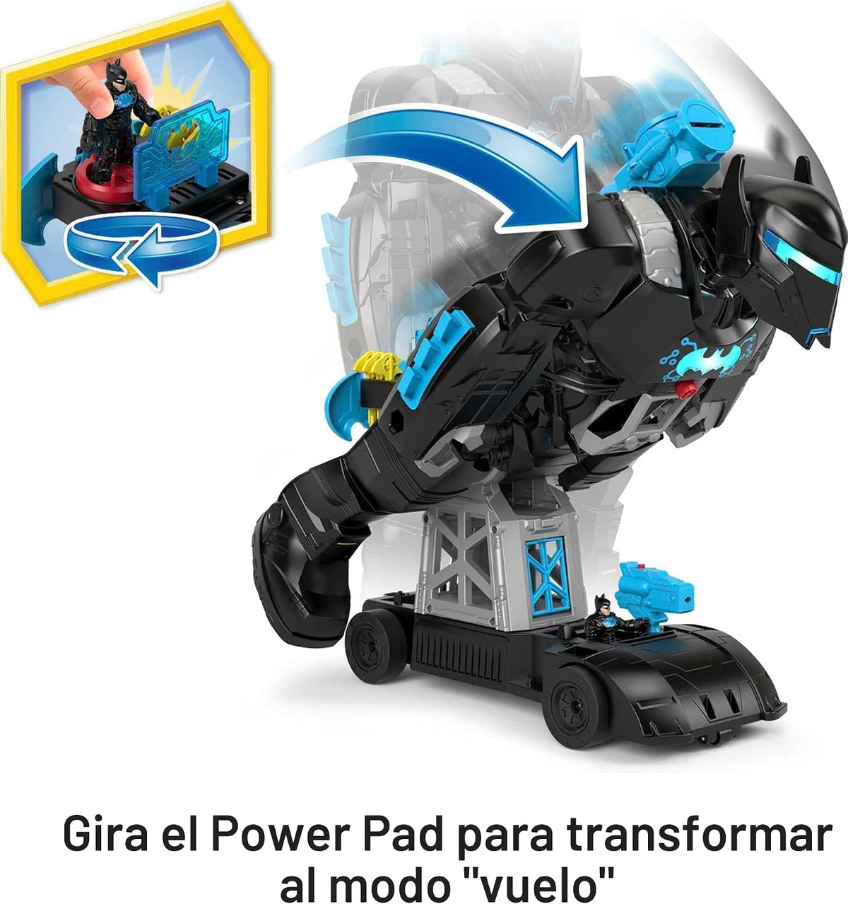 Fisher-Price Imaginext DC Super Friends Batman, juguete Bat-Tech Batbot, set de juego de 61 cm de altura con luces y sonidos para juego de rol, para niños de 3+ años