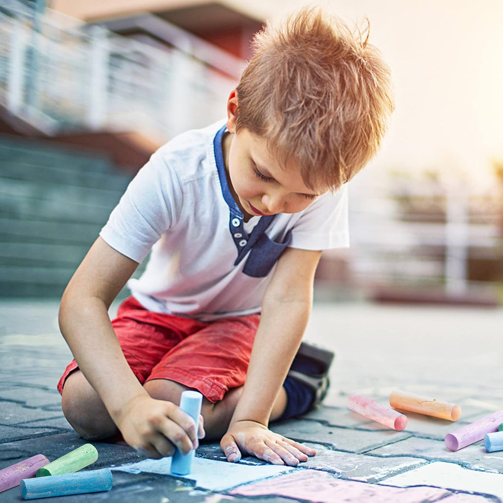 feela Paquete de 168 tizas para acera, juego de tizas para acera para niños, a granel, ideal para niños y familias, pintura en acera, pared, escuela, entrada, pizarra y patio de recreo, 14 colores