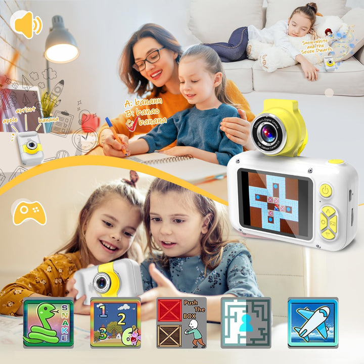 ARNSSIEN Cámara digital para niños, cámara digital para niños peque...