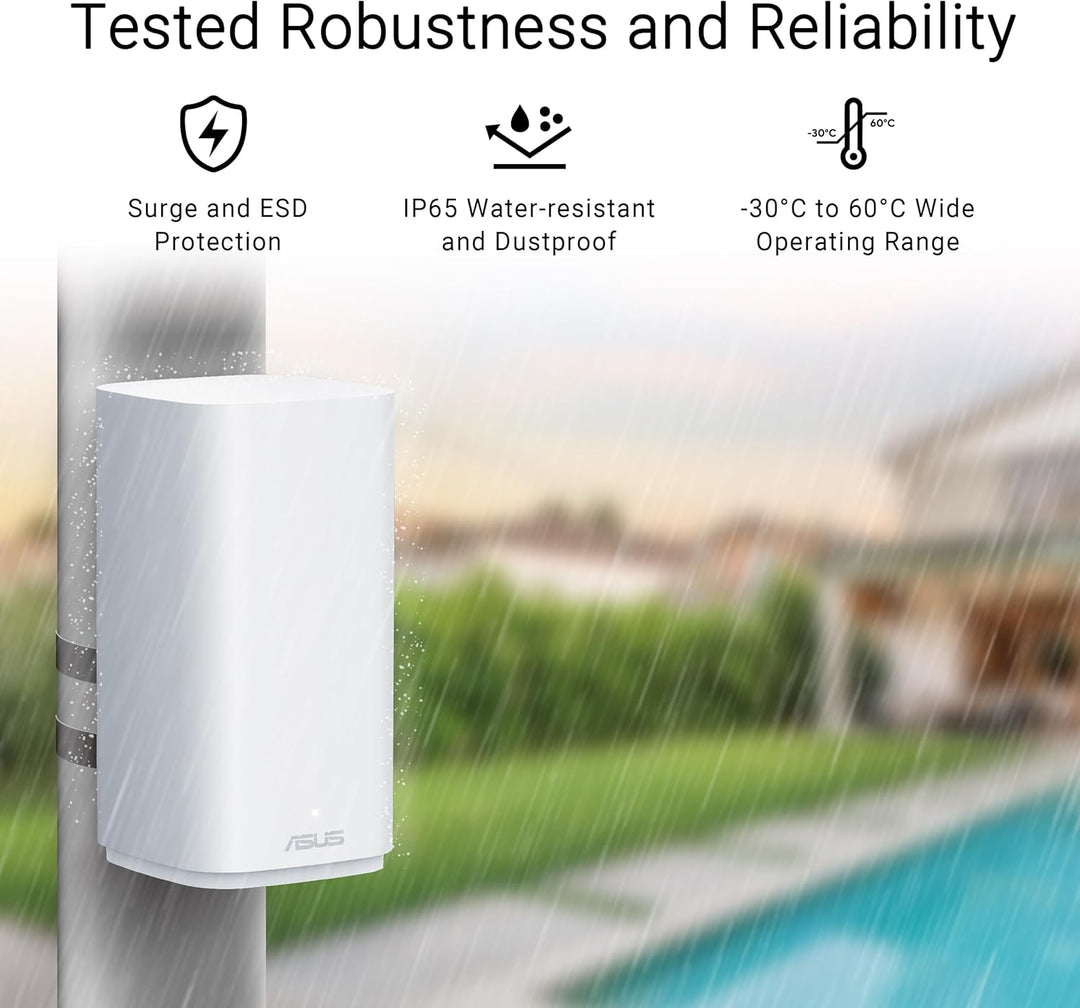 ASUS ZenWiFi BD5 Outdoor - Malla WiFi 7 de doble banda para exterio...