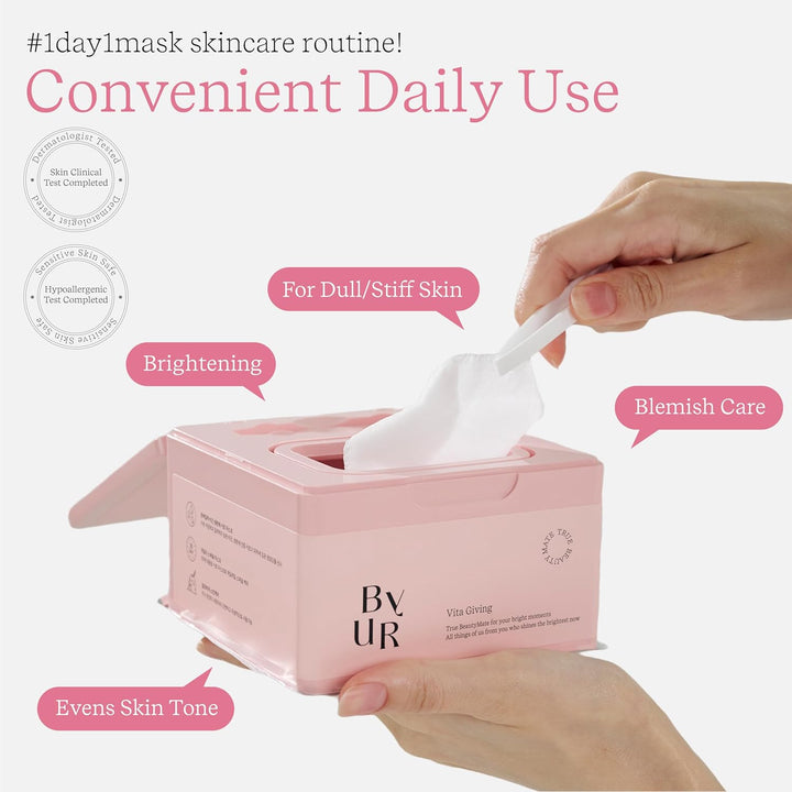 ByUR Vita Giving Daily Aqua Serum Mask (30 unidades) Máscara facial...
