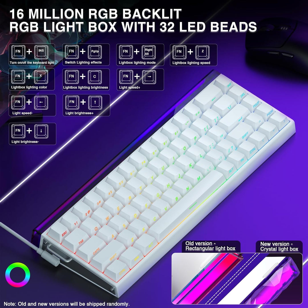 AULA Hero 68 HE 60% Teclado para Juegos con Cable, Teclado con Inte...