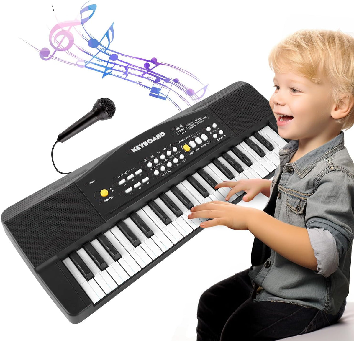 37 teclas para niños pequeños, teclado de piano eléctrico, pianos con micrófono