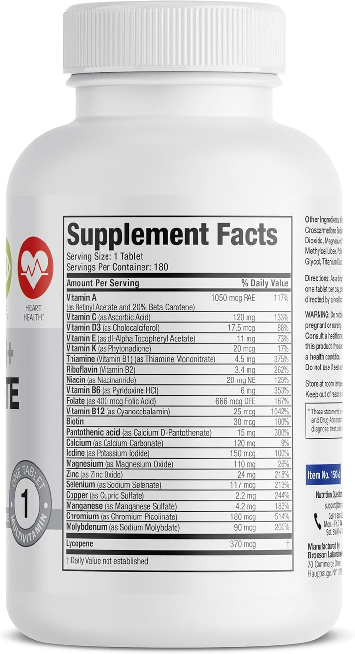 Bronson ONE Daily Multivitamínico Multimineral Completo para Hombre...