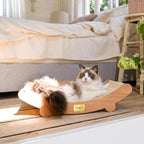 Sisal - Cama rascador para gatos de madera para interiores (tamaño grande)