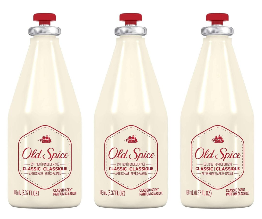 Old Spice Classic After Shave 6.37 oz (paquete de 3)