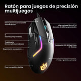 SteelSeries Rival 5 Mouse para juegos con iluminación RGB PrismSync...