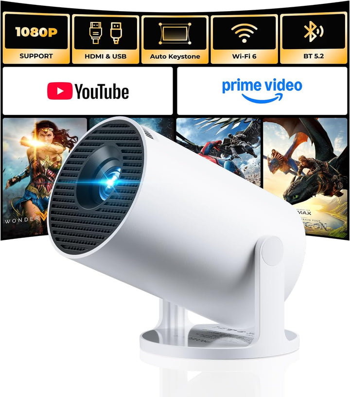 [Aplicaciones integradas] ClokoWe Mini proyector con WiFi y Bluetoo...