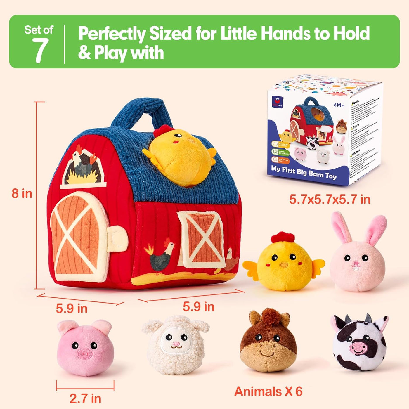 hahaland - Juguetes para bebés de 6-12 meses juego de