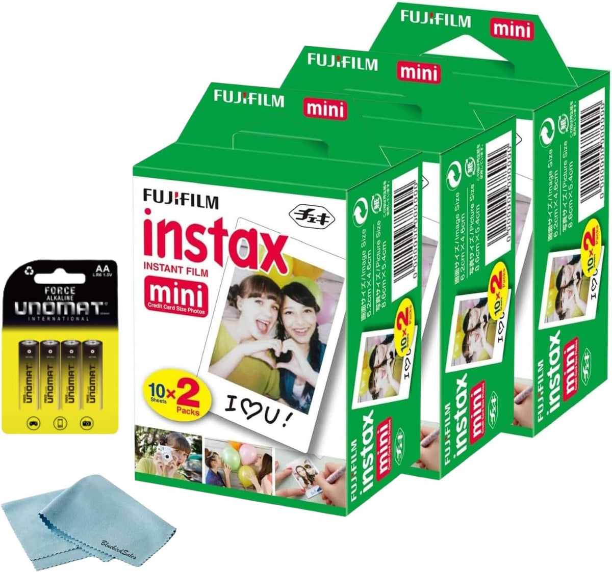 Fujifilm Película instantánea Instax Mini, 60 disparos (10 hojas x 6)