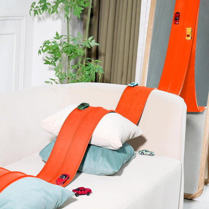 Pista de carreras flexible para niños, pista de carreras flexible d...