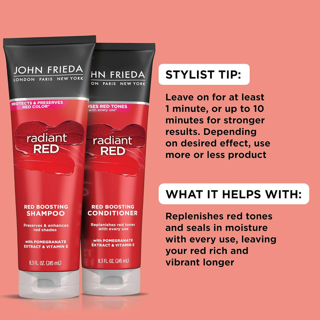 John Frieda Paquete de champú y acondicionador Radiant Red, champú...