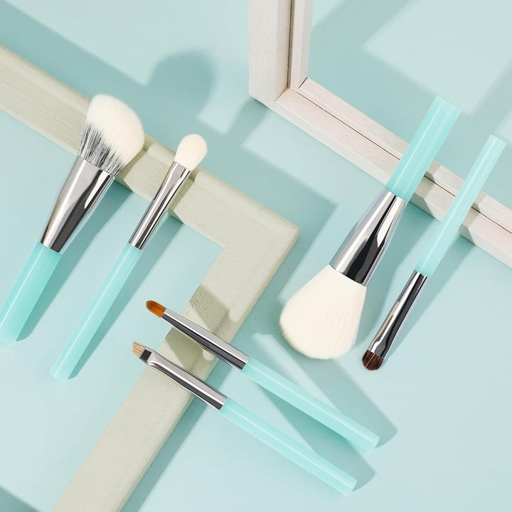 Docolor Juego de brochas de maquillaje de 6 piezas para viajes, jue...