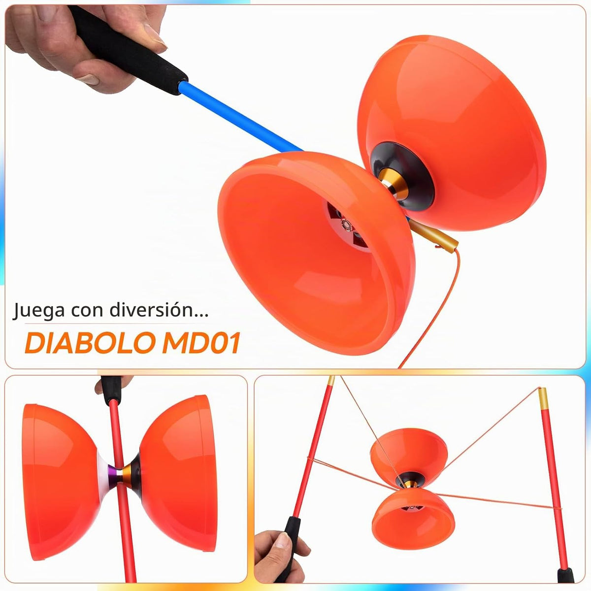 Diabolo Yoyo Pro Triple Cojinete Chino Yoyo, 5 "Chino Yoyo Diábolo Juguete