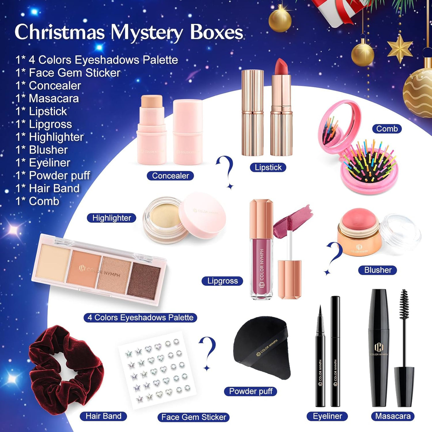 Color Nymph Kit de maquillaje de cajas misteriosas, 12 kits de maqu...