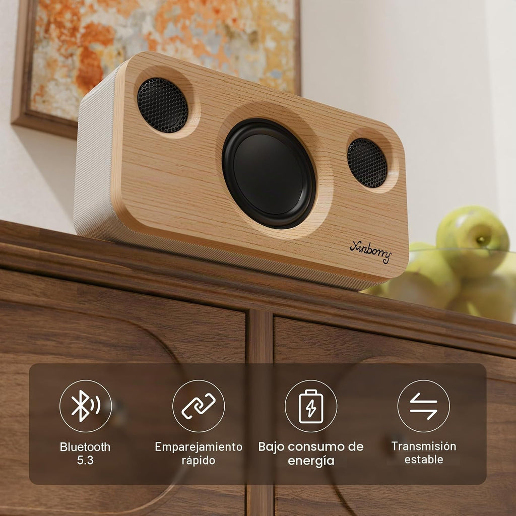Altavoz Bluetooth, 40W, Inalámbrico Portable, BT 5.3, AUX, Tarjeta TF