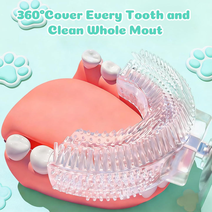 KAQINWX Cepillo de dientes eléctrico en forma de U para niños de 2...