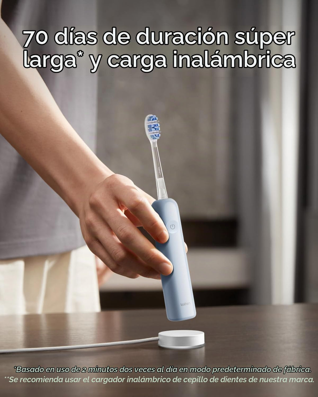 Laifen Cepillo de dientes Wave Pro, sensor de presión y oscilación de 60°
