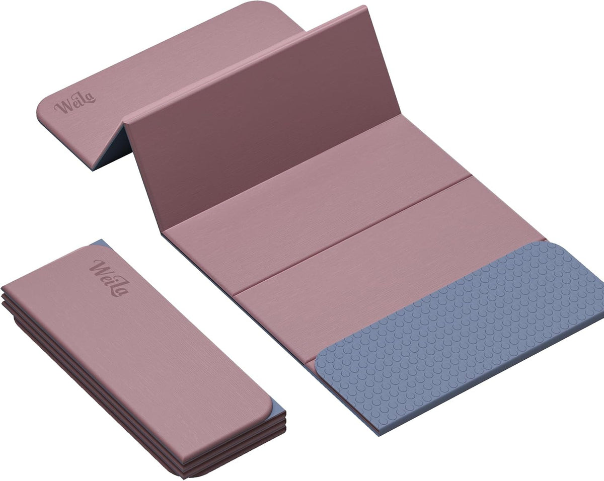 WEILA Colchón de yoga plegable de 1/2 pulgada 70"x24" TPE, grueso antideslizante para pilates