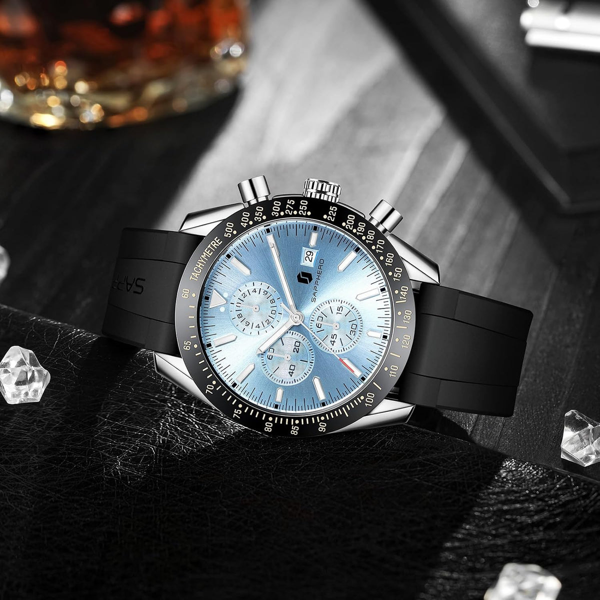 BENYAR Relojes para hombre, reloj de pulsera analógico con movimiento de cuarzo, correa de cuero/acero inoxidable/silicona, reloj de vestir casual para deportes de negocios, resistente al agua
