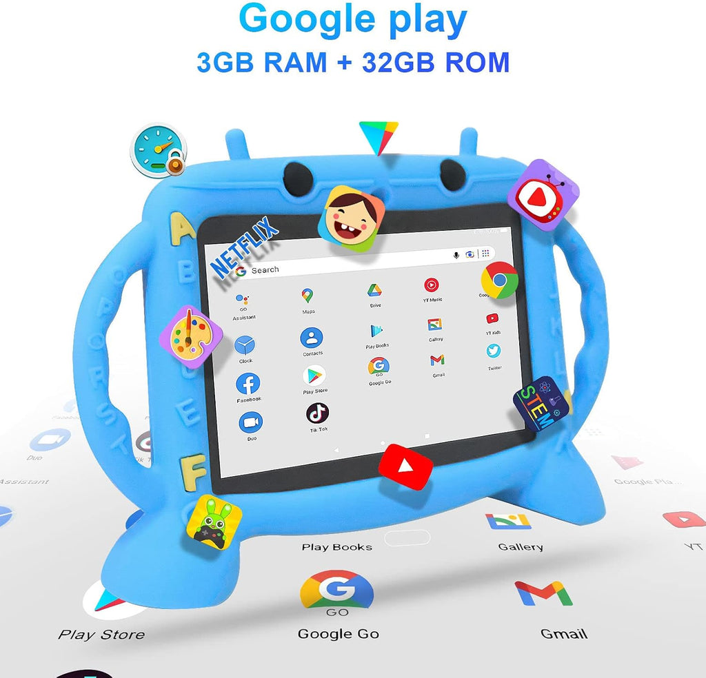 Tableta para niños de 7 pulgadas para niños de 3 a 10 años, Android 11 3GB