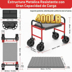 NIUXX Taburete mecánico de servicio pesado: ruedas de 5 "ruedan suavemente