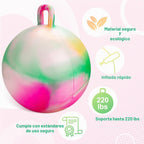 Bola de tolva para niños de 3 a 8 años, bola hinchable de 18 pulgadas con mango | Nubes