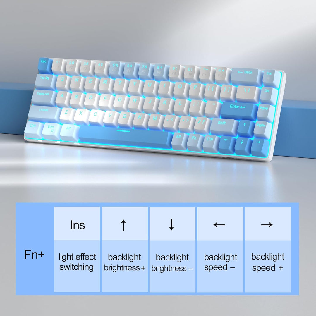 MageGee Teclado mecánico portátil 60% para juegos, MK-Box con retro...