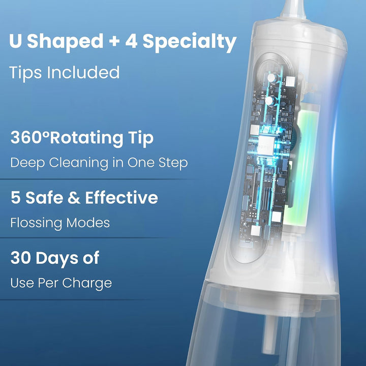 Irrigador dental inalámbrico para dientes, hilo dental en forma de...