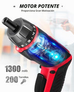 AVID POWER Juego de destornilladores inalámbricos eléctricos 4V 5.65Nm 37