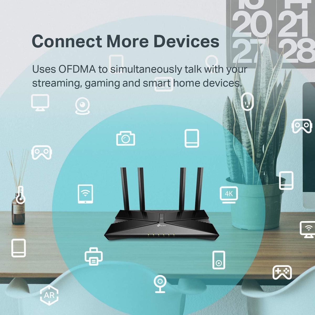 TP-Link Wifi 6 AX1500 Router WiFi inteligente (Archer AX10) 802.11ax Router AX de doble