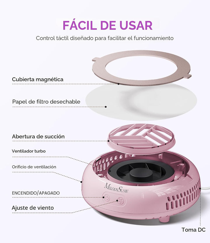 MelodySusie HProA - Colector de polvo de uñas de tamaño bolsillo co...
