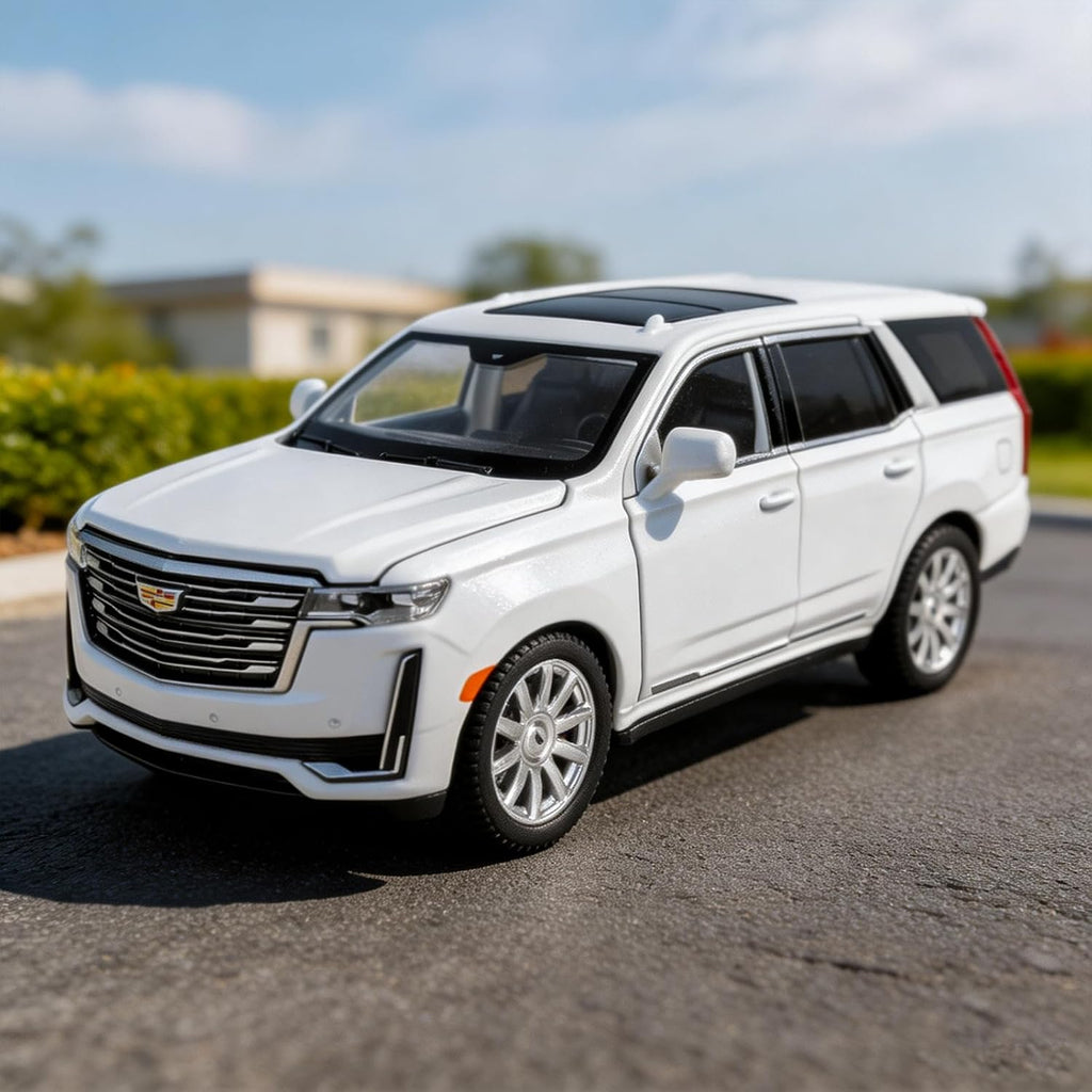 1:24 Escalade SUV Modelo Coche, Aleación Diecast Coche Coleccionable Regalo Blanco