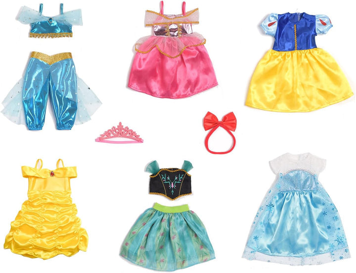 Sweet Dolly Ropa de muñeca de 18 pulgadas, 6 juegos de vestidos de...