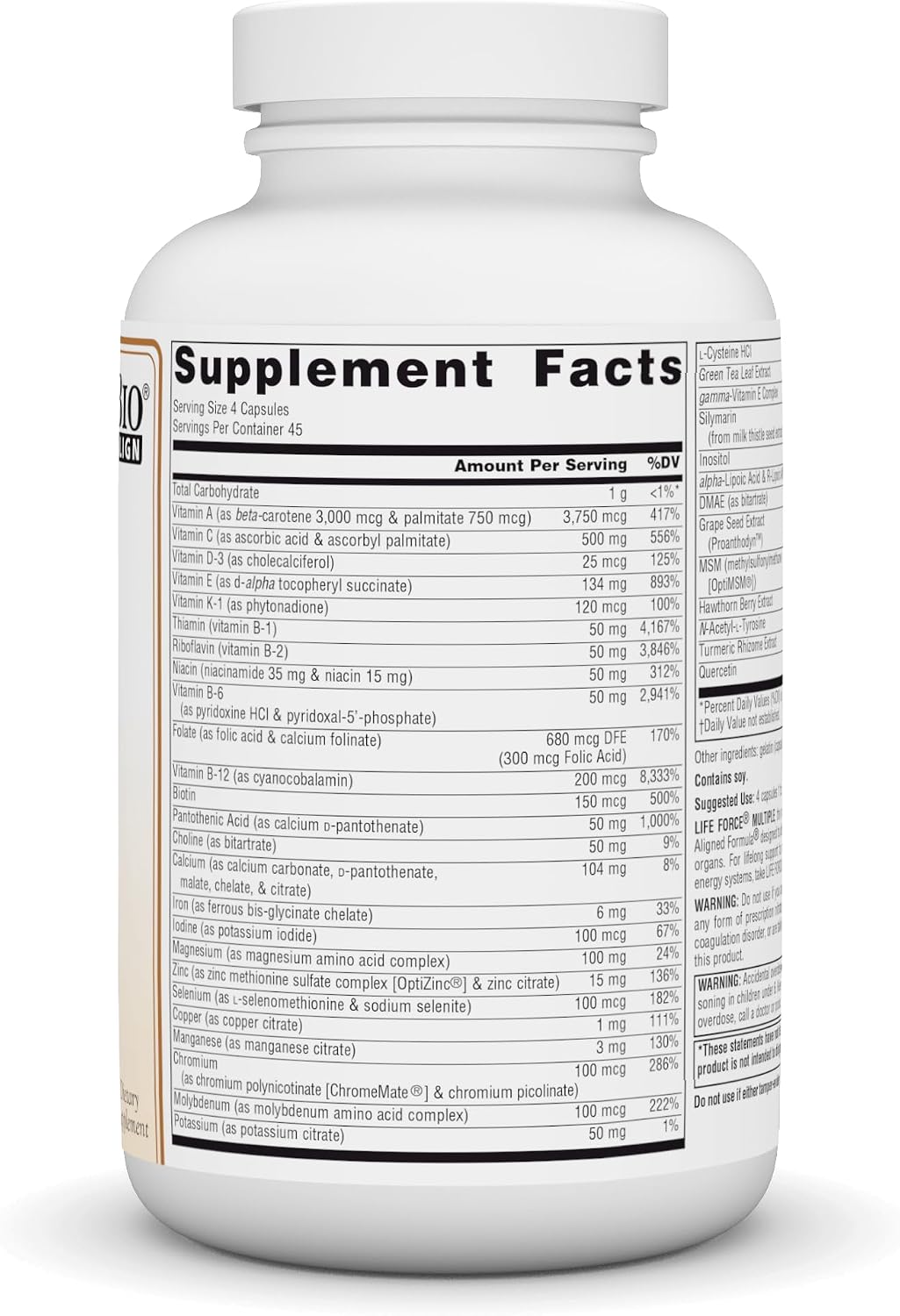 Cápsulas Múltiple Source Naturals Life Force, SN1423, 1, 1