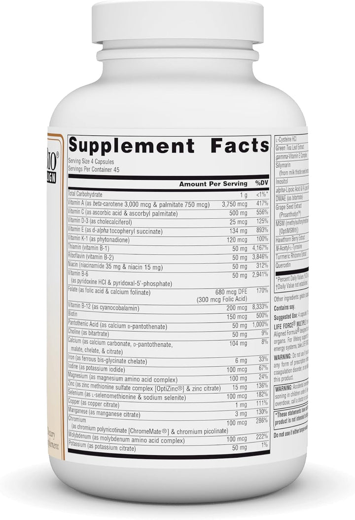 Cápsulas Múltiple Source Naturals Life Force, SN1423, 1, 1