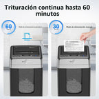 BONSEN Trituradora de papel resistente de micro corte de alimentación