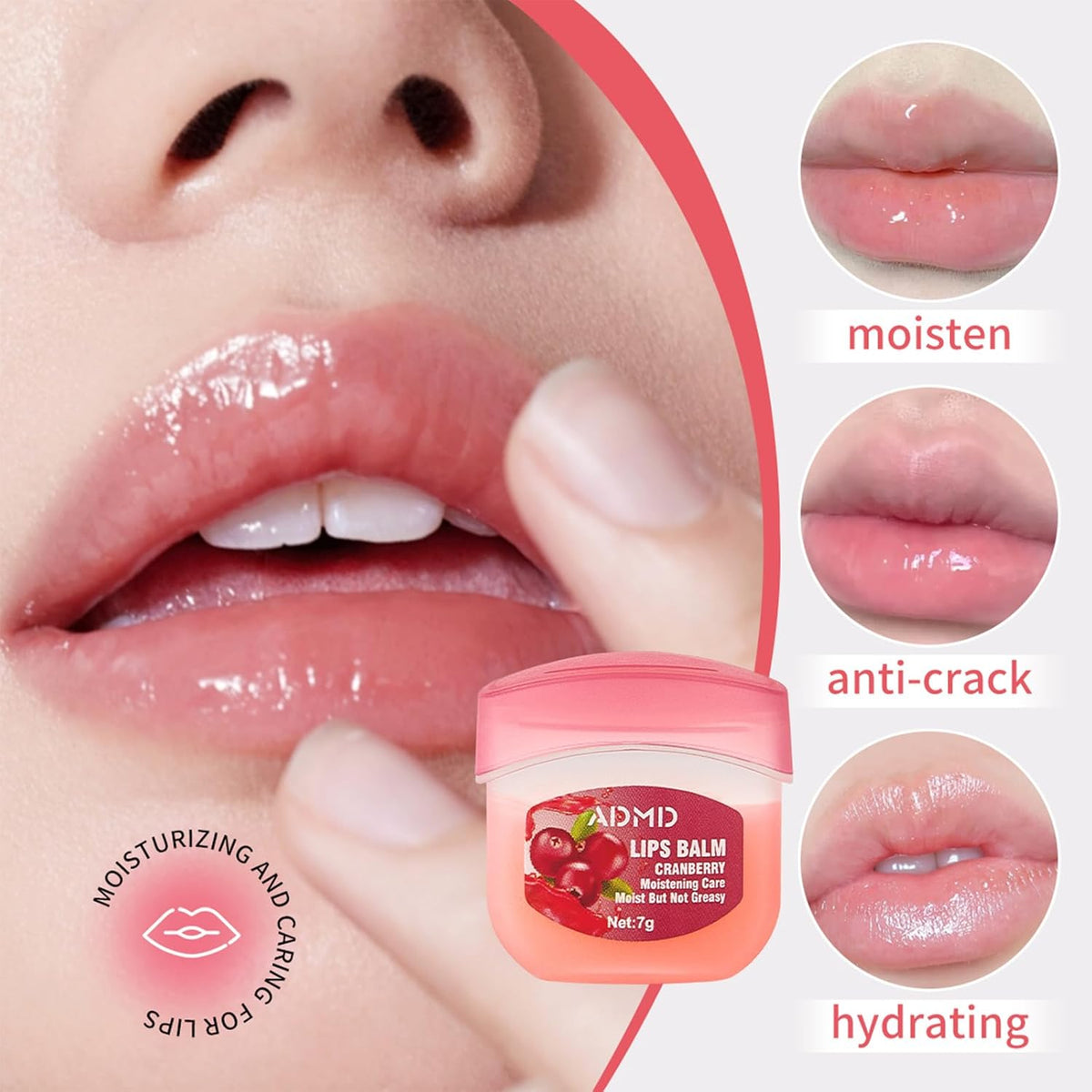 Juego de 8 bálsamos labiales con sabor a fruta, mini mascarilla lab...
