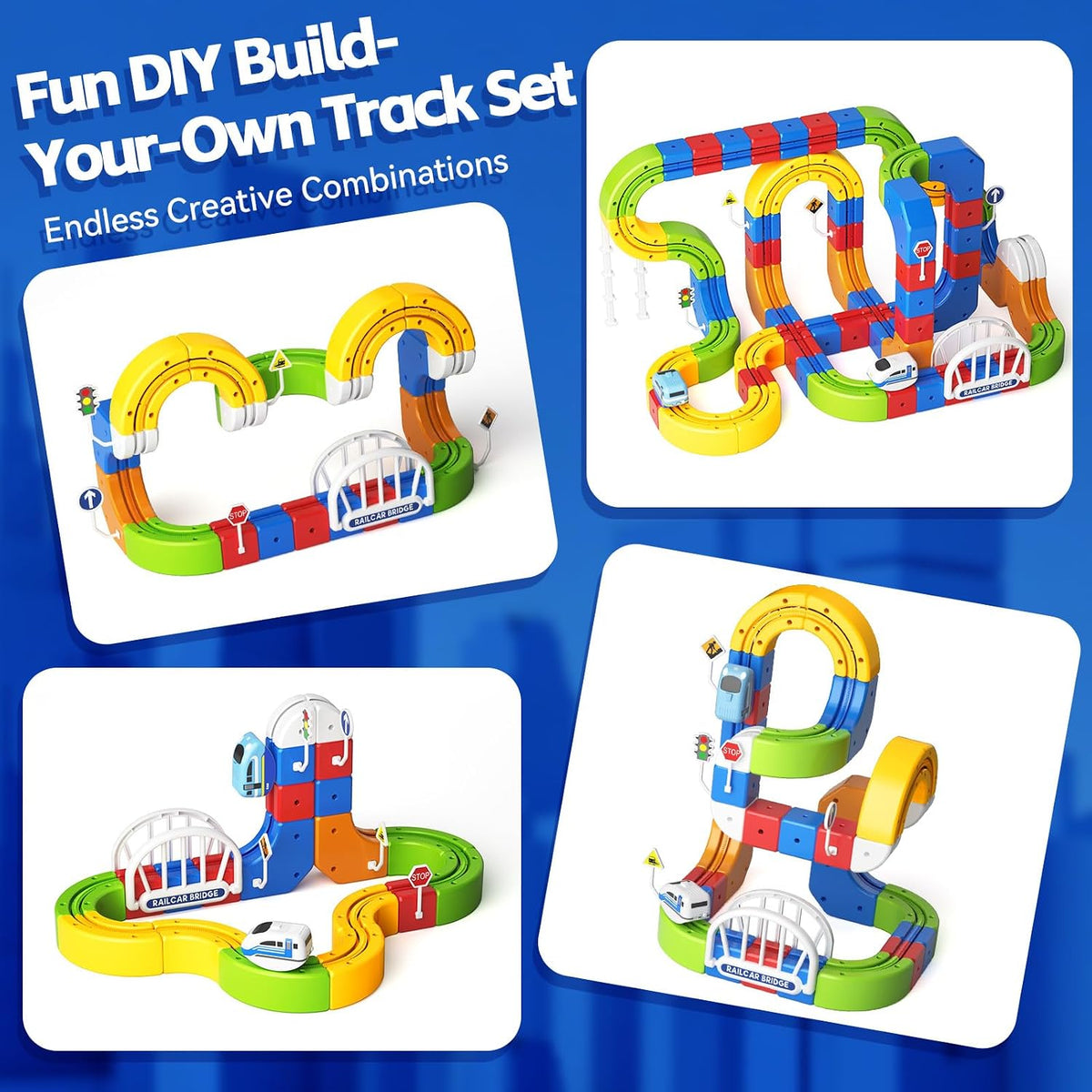 Dimoarch Juego de tren eléctrico para niños de 3, 4, 5, 6, 7, 8 años