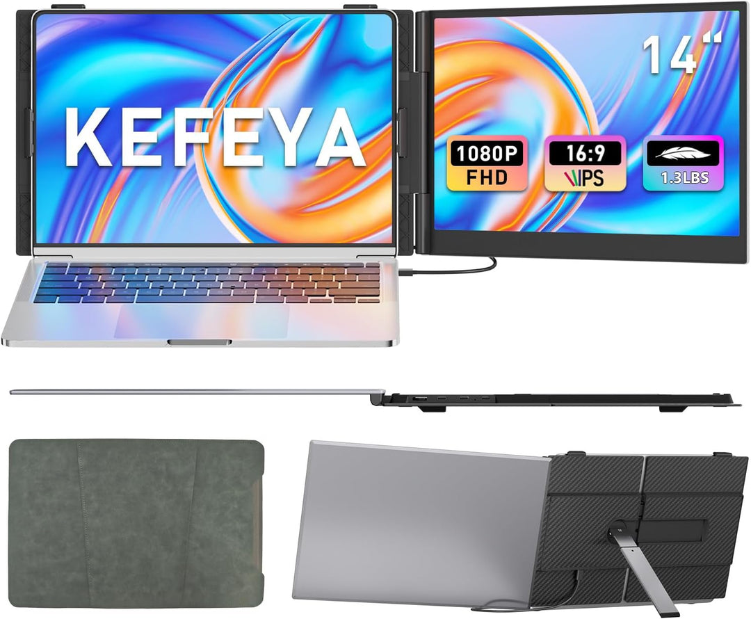 KEFEYA Extensor de pantalla para laptop, monitor portátil FHD 1080P...